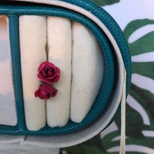 🌴🌺 Pink rose earring studs